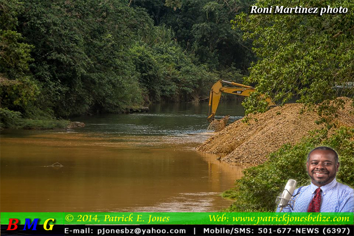 Sand mining on the Sittee River