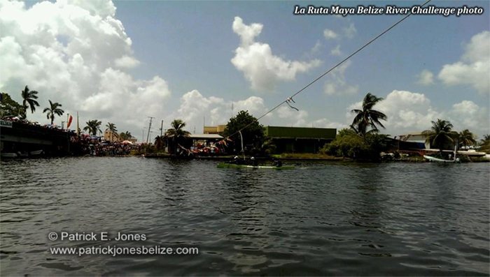 Belize Bank Bulldogs at the finish line (Picture courtesy La Ruta Maya Belize River Challenge)