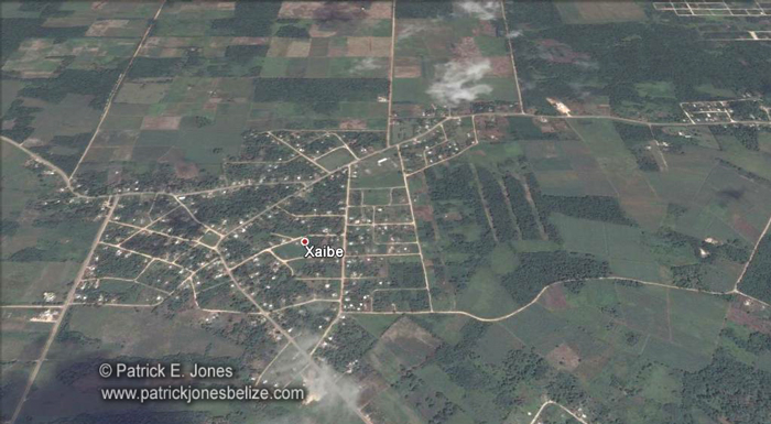 Xiabe village, Corozal (Google Earth photo)