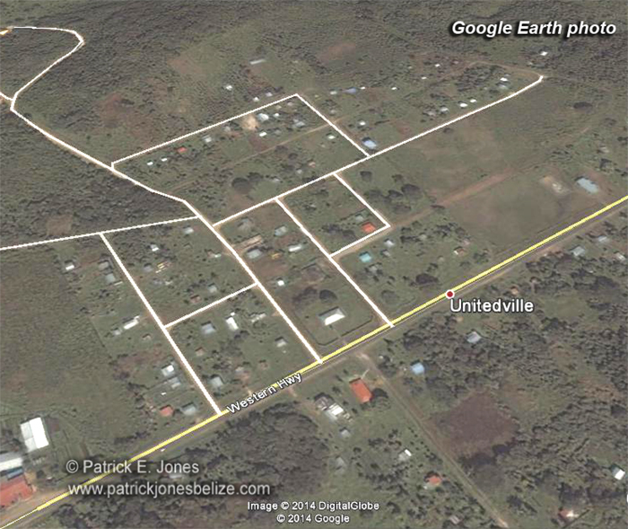Unitedville village (Courtesy Google Earth)