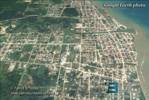 Dangriga town (Google Earth photo)