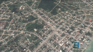 Corozal town (Courtesy Google Earth)