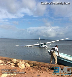 Plane ends up in the Caribbean Sea