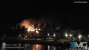 Fire at Exotic Caye Resort