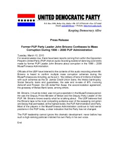 UDP Press Release