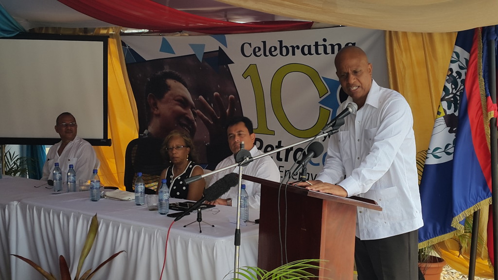 PM speaking at PetroCaribe ceremony