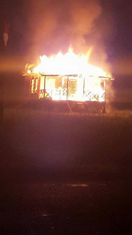 udp standard bearer in cayo south office goes on fire